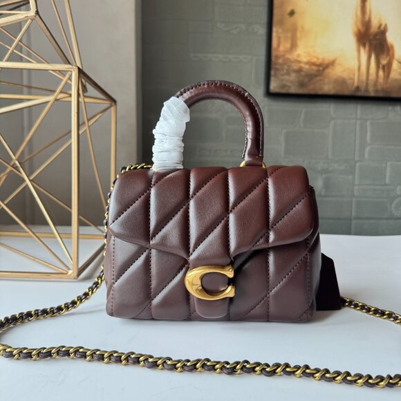 Coach Tabby top handle with quilting Maple